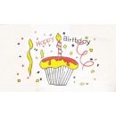 Flagge 90 x 150 : Happy Birthday Cupcake