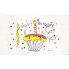 Flagge 90 x 150 : Happy Birthday Cupcake