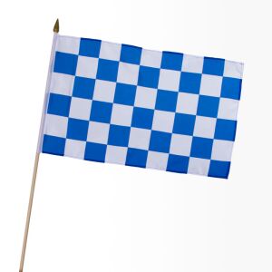 Stock-Flagge 30 x 45 : Karo Blau-Weiß, 3,95 €
